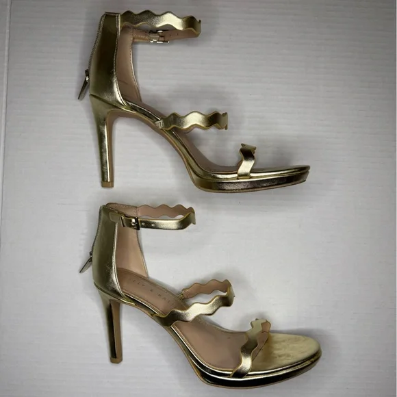 Kelly & Katie Metallic Gold Heels - Picture 2 of 5